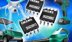 Trio of Tiny Gate Drivers Support Up to 200-V Half-Bridge Topologies Trio of Tiny Gate Drivers Support Up to 200-V Half-Bridge Topologies