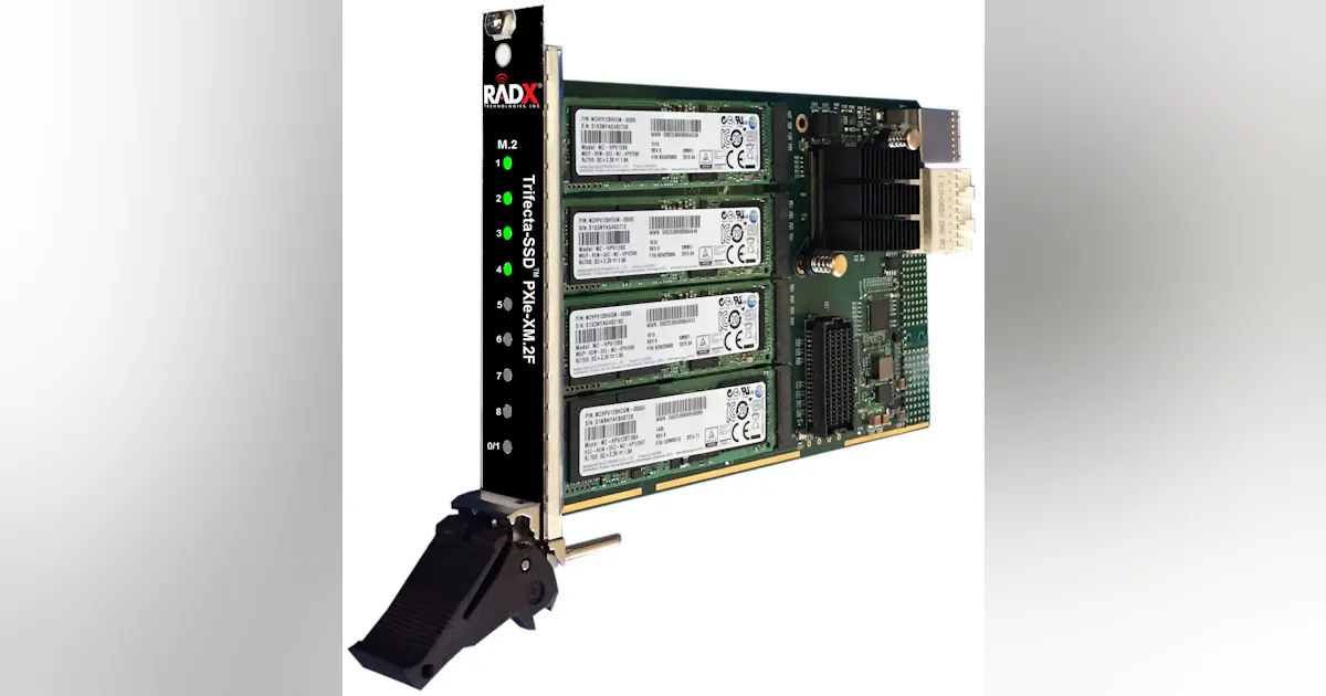 RADX announces trifecta family of COTS PXIe SSD RAID modules ...