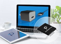 A laptop and a Power Integrations’ InnoSwitch3 IC A laptop and a Power Integrations’ InnoSwitch3 IC