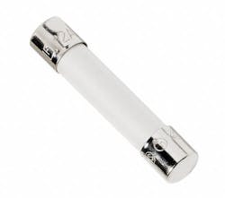 4. A Littelfuse 1000-V fuse has a ceramic tube. The current, voltage, and speed rating, as well as the safety certifications, are embossed in the metal terminals. 4. A Littelfuse 1000-V fuse has a ceramic tube. The current, voltage, and speed rating, as well as the safety certifications, are embossed in the metal terminals.