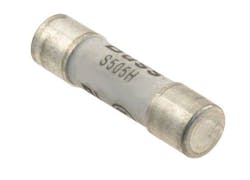 6. An Eaton fuse in the smaller 20-mm size has a voltage rating of 600 V ac and 400 V dc.