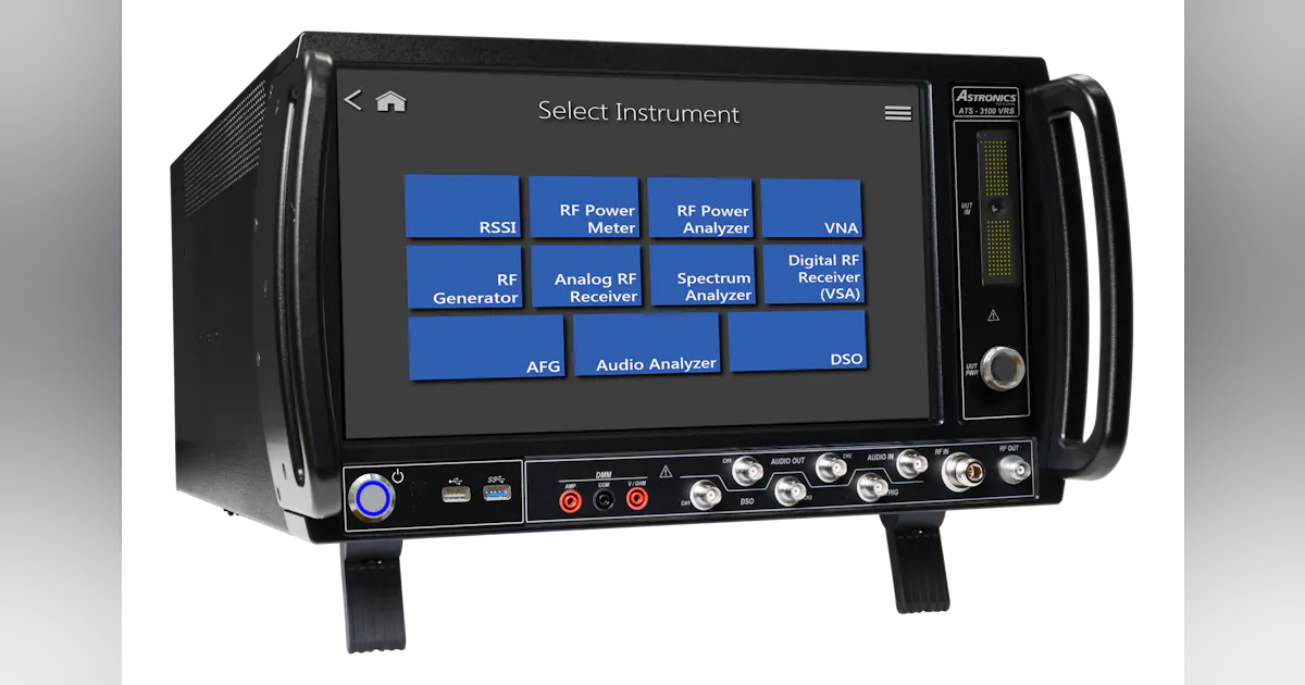 Vst Test Astronics debuts VST-based universal-radio field-test solution ...