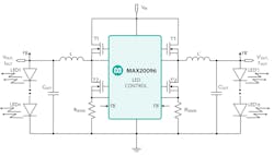 5. Synchronous high-power dual-buck LED controller. 5. Synchronous high-power dual-buck LED controller.