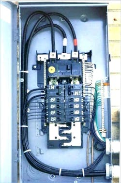 1. Busbars and cables are in every home electrical panel. The busbars form the structure that the circuit breakers can clip into. (Courtesy of kevinmaplesalon.com) 1. Busbars and cables are in every home electrical panel. The busbars form the structure that the circuit breakers can clip into. (Courtesy of kevinmaplesalon.com)