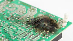 1. Fuses protect users from shocks and products from catching fire. While this PCB has failed, it didn’t start a fire. (Courtesy of flickr, UnknownNet-Photography) 1. Fuses protect users from shocks and products from catching fire. While this PCB has failed, it didn’t start a fire. (Courtesy of flickr, UnknownNet-Photography)