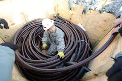 2. Cables can feed large amounts of current, enough for an entire military base. (Courtesy of army.mil) 2. Cables can feed large amounts of current, enough for an entire military base. (Courtesy of army.mil)