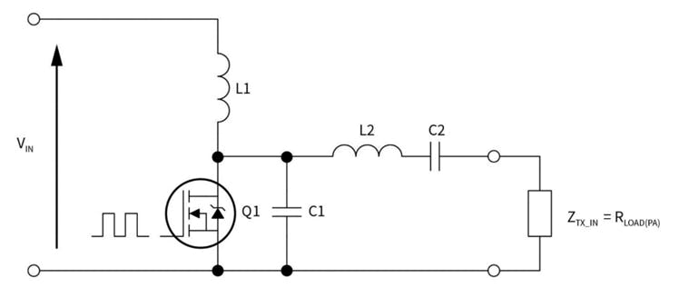 5. These are the main circuit elements for a single-ended class E amplifier.