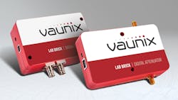 Lab Bricks developed by Vaunix represent a suite of solid-state programmable RF test devices that include attenuators, signal generators, phase shifters, and switches in various RF/microwave bands.