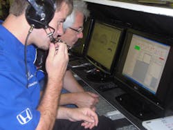 5. Adam Schaechter and one or two coworkers typically monitor this information during a race. 5. Adam Schaechter and one or two coworkers typically monitor this information during a race.