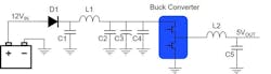 2. This is a simplified automotive buck converter. 2. This is a simplified automotive buck converter.