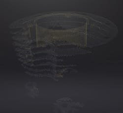 10. If you specify a 2-mm point-cloud resolution, the scan becomes very sparse. What I worry about is that there are also no detailed features for the software to register to. Thus, the program might “Lose Track,” which is a constant bedevilment. 10. If you specify a 2-mm point-cloud resolution, the scan becomes very sparse. What I worry about is that there are also no detailed features for the software to register to. Thus, the program might “Lose Track,” which is a constant bedevilment.