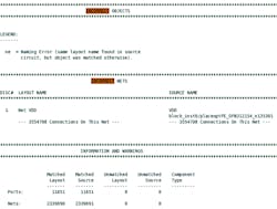 18. Report of layout and source mismatch. 18. Report of layout and source mismatch.
