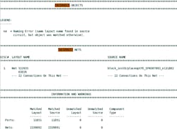 21. Report of layout and source mismatch. 21. Report of layout and source mismatch.