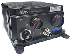 Curtiss-Wright’s Parvus DuraNET 3300 PoE switch. Curtiss-Wright’s Parvus DuraNET 3300 PoE switch.