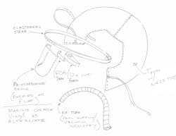 Disposable hood sketch. (Credit: Ford Motor Company) Disposable hood sketch. (Credit: Ford Motor Company)