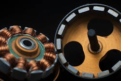 4. An outboard-type BLDC motor such as this one would produce trapezoidal back EMF. 4. An outboard-type BLDC motor such as this one would produce trapezoidal back EMF.