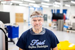 Ford, in cooperation with the UAW, will assemble more than 100,000 critically needed plastic face shields per week.