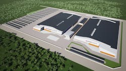 3. Here&rsquo;s a rendering of a 10-GWh manufacturing facility that&rsquo;s built to produce energy-storage systems.