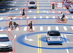2. Multichip solutions enable even higher resolutions for the system and thus better measurement signals for the autonomous vehicle. (Courtesy of Osram) 2. Multichip solutions enable even higher resolutions for the system and thus better measurement signals for the autonomous vehicle. (Courtesy of Osram)