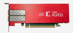 1. The U25 SmartNIC from Xilinx hosts a Zynq-based FPGA SoC that interfaces to dual 10/25-GbE ports and dual x8 PCI Express Gen 3 ports. 1. The U25 SmartNIC from Xilinx hosts a Zynq-based FPGA SoC that interfaces to dual 10/25-GbE ports and dual x8 PCI Express Gen 3 ports.