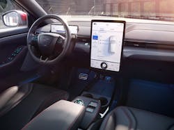 1. Ford’s Mustang Mach-E features a 15.5-in. touchscreen. (Source: Ford) 1. Ford’s Mustang Mach-E features a 15.5-in. touchscreen. (Source: Ford)