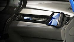 2. Here, a surface-integrated curved OLCD display is used as a side-view mirror replacement. (Source: Novares)