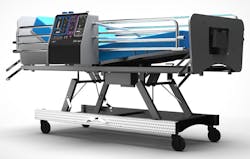 7. Dyson’s CoVent ventilator can attach to a hospital bed. (Source: Dyson) 7. Dyson’s CoVent ventilator can attach to a hospital bed. (Source: Dyson)