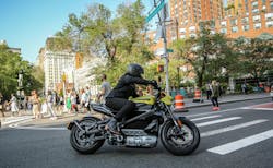 The all-electric livewire motorcycle from Harley-Davidson gets up to 146 miles in a single charge.