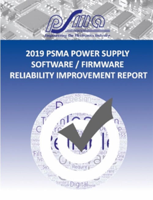 2. Cover of the &ldquo;2019 PSMA Power Supply Software/Firmware Reliability Improvement Report.&rdquo;