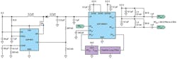 2. Shown is a simplified schematic of a high-voltage charge-pump supply for the ADF4150HV. 2. Shown is a simplified schematic of a high-voltage charge-pump supply for the ADF4150HV.
