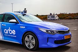 Shown is the test vehicle for Arbe’s radar chipset, which can support over 100,000 detections per frame. (Source: Arbe) Shown is the test vehicle for Arbe’s radar chipset, which can support over 100,000 detections per frame. (Source: Arbe)