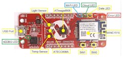 2. Shown are key elements of the AVR-IoT WG development board. 2. Shown are key elements of the AVR-IoT WG development board.