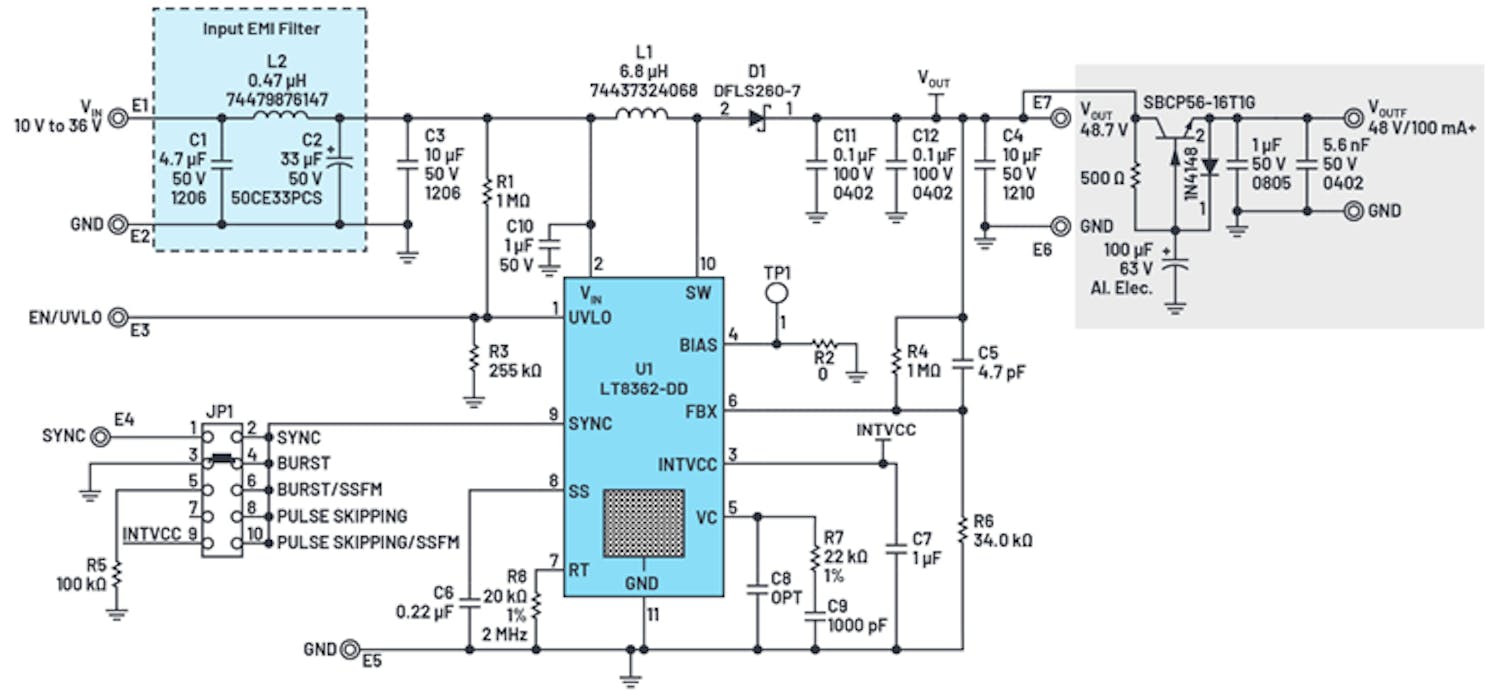 Ultra-Low-Noise Phantom Microphone Supply Uses Tiny DC-DC Converter Plus Capacitor “Trick