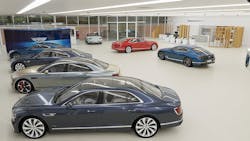 2. Inside the Bentley Motors &ldquo;Virtual&rdquo; Showroom: This Path (Ray) Traced 3D photoreal rendering uses over 110 GB of Bentley Motors Limited data provided by Paul Chapman, Bentley virtual media manager. It was rendered using the open-source OSPRay Studio application by Intel&rsquo;s Bruce Cherniak. (&copy; Copyright Bentley Motors Limited 2020)