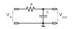 1. This is a typical integrating RC circuit.
