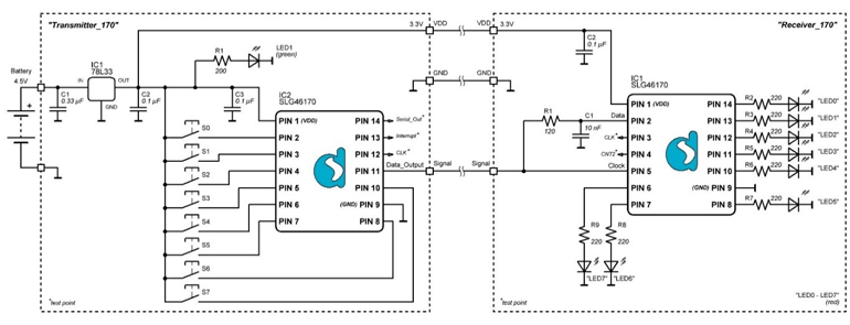 14. This is a typical &ldquo;Transmitter_170 &ndash; Receiver_170' circuit.
