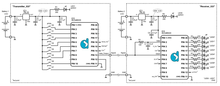 15. This is a typical &ldquo;Transmitter_533 &ndash; Receiver_533' circuit.