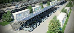 1. When complete, the Mirafiori project will be able to provide up to 25 MW of regulatory capacity, bidirectionally charging/discharging up to 700 EVs, making it the largest V2G infrastructure in the world. (Source: FCA) 1. When complete, the Mirafiori project will be able to provide up to 25 MW of regulatory capacity, bidirectionally charging/discharging up to 700 EVs, making it the largest V2G infrastructure in the world. (Source: FCA)