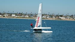 Matt Struble designs and builds catamarans for racing and has earned three World Championship titles.