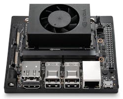 3. The Jetson Xavier NX features a six-core Nvidia Carmel 64-bit CPU subsystem, the company’s Volta GPGPU with 384 CUDA cores and 48 Tensor cores, along with a pair of NVDLA Engines. 3. The Jetson Xavier NX features a six-core Nvidia Carmel 64-bit CPU subsystem, the company’s Volta GPGPU with 384 CUDA cores and 48 Tensor cores, along with a pair of NVDLA Engines.