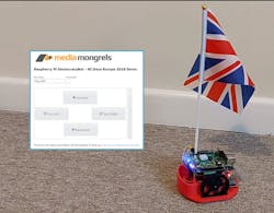 4. Sam Sharp of Media Mongrels used LabVIEW and a WebVI to control his robot. (Sam Sharp/Media Mongrels)