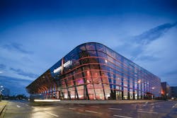 200630 Hall 3 A Of Nuernberg Messe Exterior At Night Web 200630 Hall 3 A Of Nuernberg Messe Exterior At Night Web