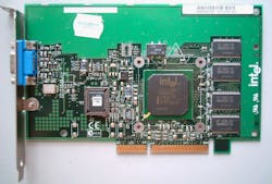 Figure 1. Intel i740 protype AIB with AGP connector.