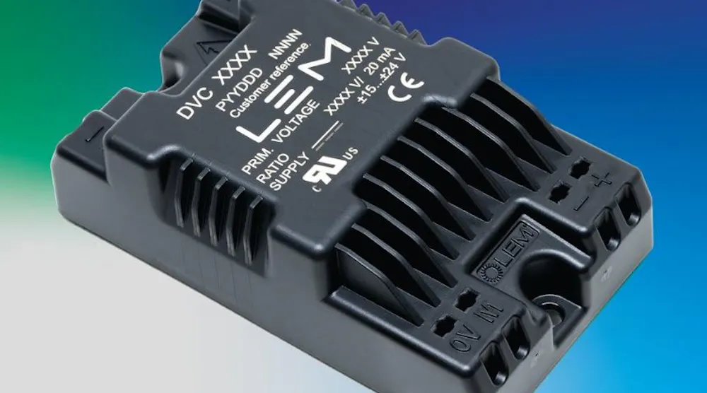 LEM's DVC 1000 Series Voltage Sensors Meet Latest IRIS Requirements for ...