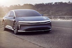 The production version of the Lucid Air EV will debut on September 9. (Source: Lucid Motors)