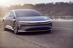 The production version of the Lucid Air EV will debut on September 9. (Source: Lucid Motors) The production version of the Lucid Air EV will debut on September 9. (Source: Lucid Motors)