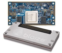 1. The Blaize Pathfinder P1600 embedded system-on-module (SOM) contains the 16-core graph streaming processor (GSP). 1. The Blaize Pathfinder P1600 embedded system-on-module (SOM) contains the 16-core graph streaming processor (GSP).