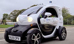 Renault TWIZY vehicles have been customized by O2 for autonomous operation. (Source: Darwin Lab) Renault TWIZY vehicles have been customized by O2 for autonomous operation. (Source: Darwin Lab)