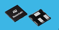 1. STMicro&rsquo;s MasterGaN1 contains two GaN HEMT power transistors and a pair of silicon STDRIVE 600-V ICs.