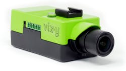 1. The Vizy contains a Raspberry Pi 4 and a high-resolution camera that can implement machine-learning processing of video data.